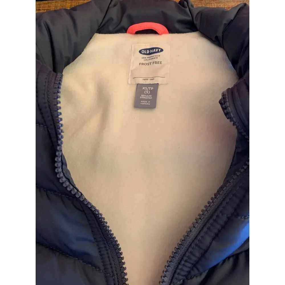 OLD NAVY Girl’s Frost-Free Puffer Vest / Size: XS